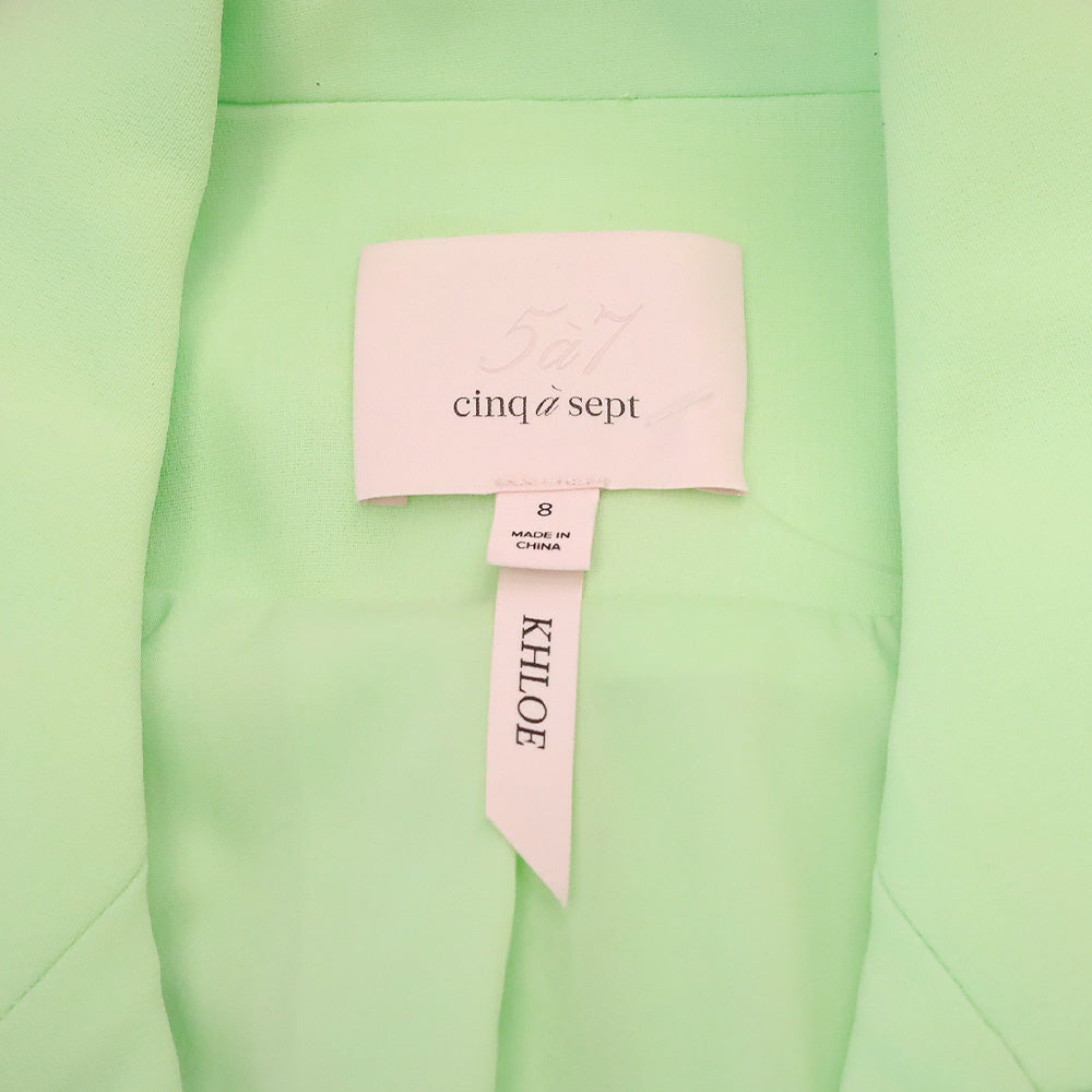 Cinq à Sept Neon Green Crepe Khloe Blazer