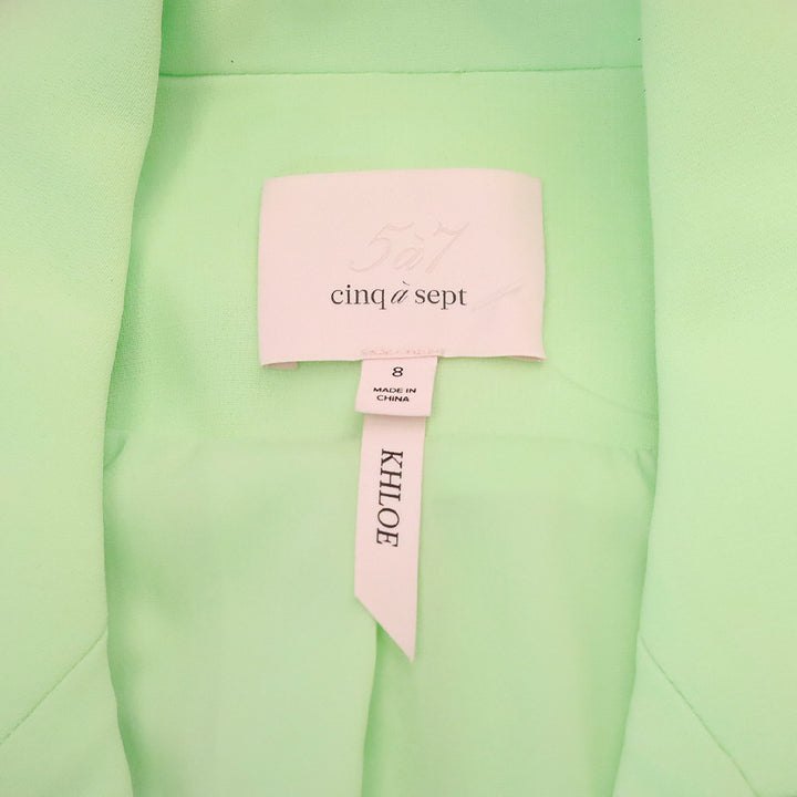 Cinq à Sept Neon Green Crepe Khloe Blazer