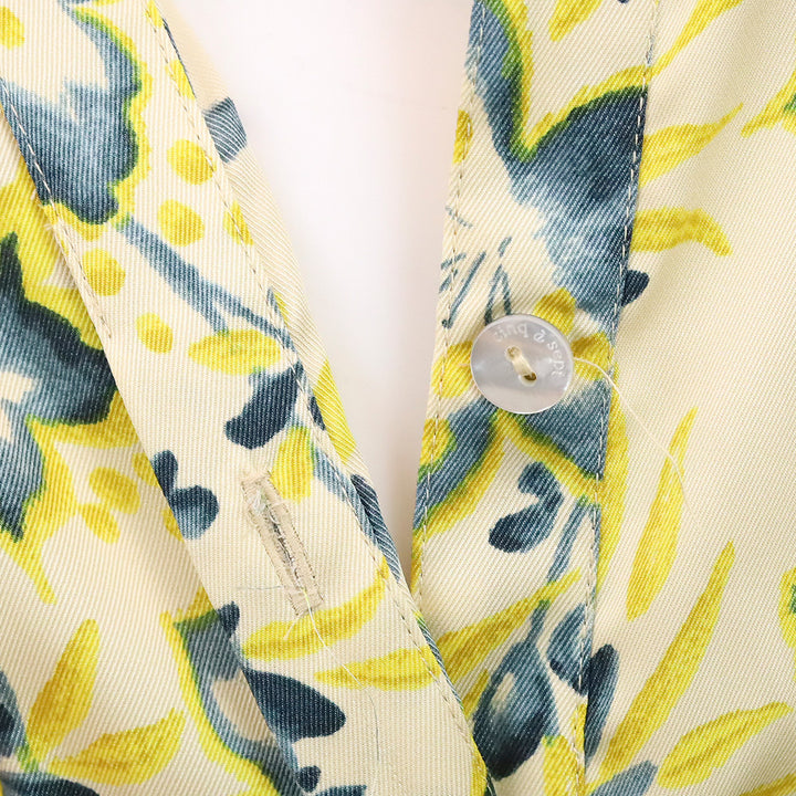 Cinq à Sept Raelynn Yellow Floral Print Drawstring Blouse