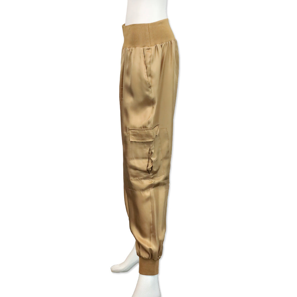 Cinq à Sept Tan Giles Cupro Cargo Pants