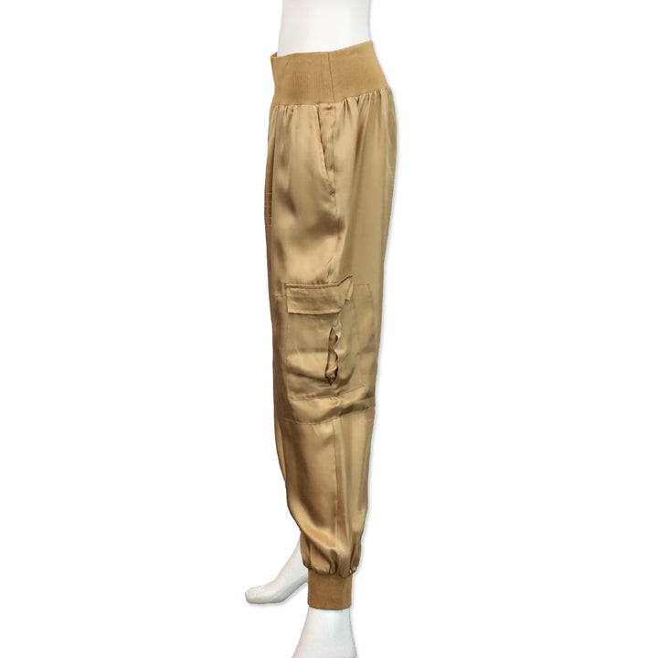 Cinq à Sept Tan Giles Cupro Cargo Pants