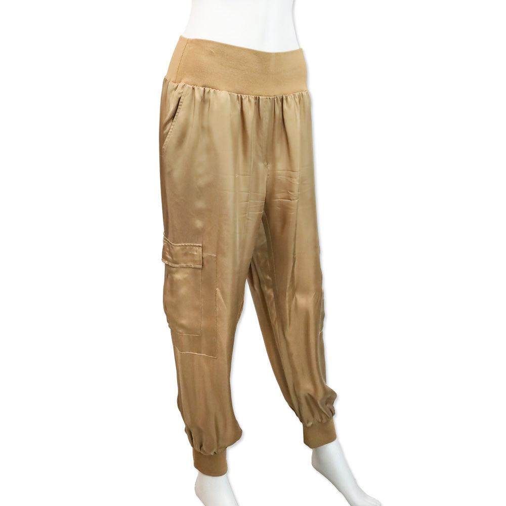 Cinq à Sept Tan Giles Cupro Cargo Pants