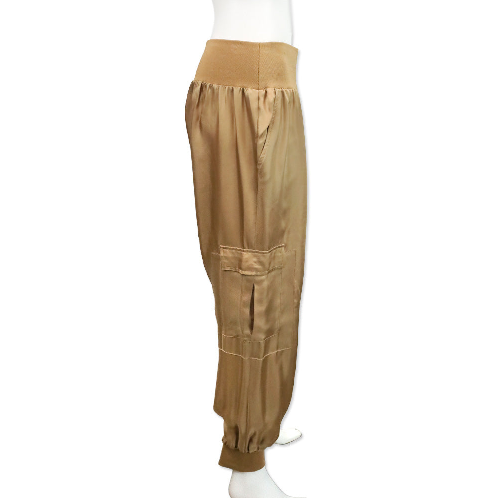 Cinq à Sept Tan Giles Cupro Cargo Pants