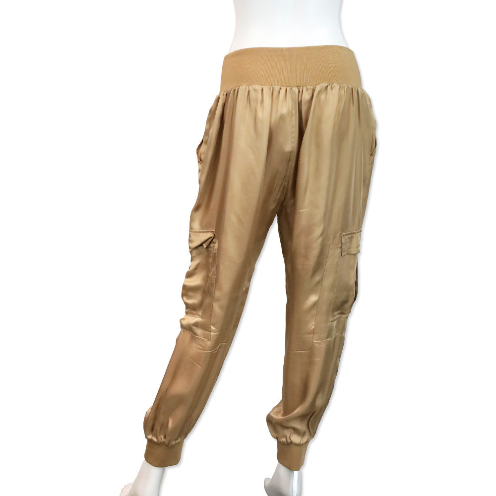 Cinq à Sept Tan Giles Cupro Cargo Pants