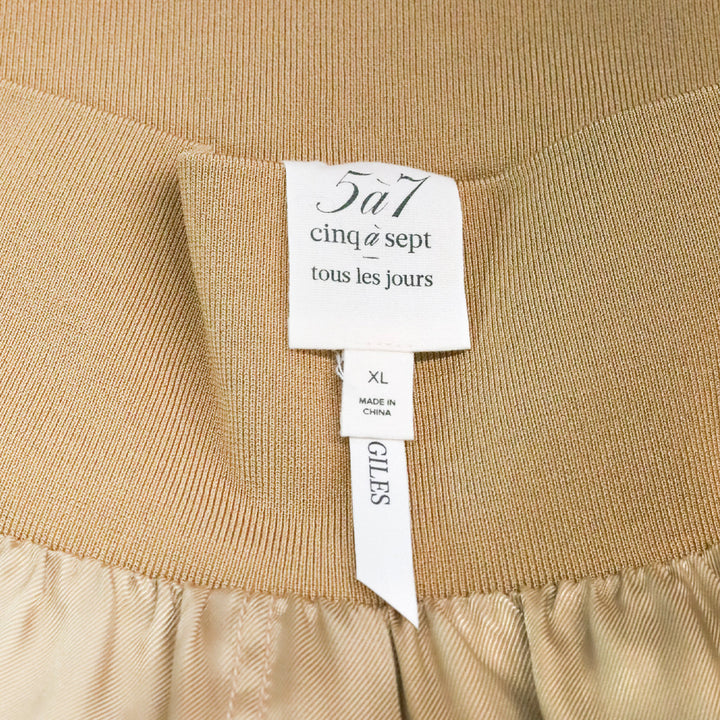 Cinq à Sept Tan Giles Cupro Cargo Pants