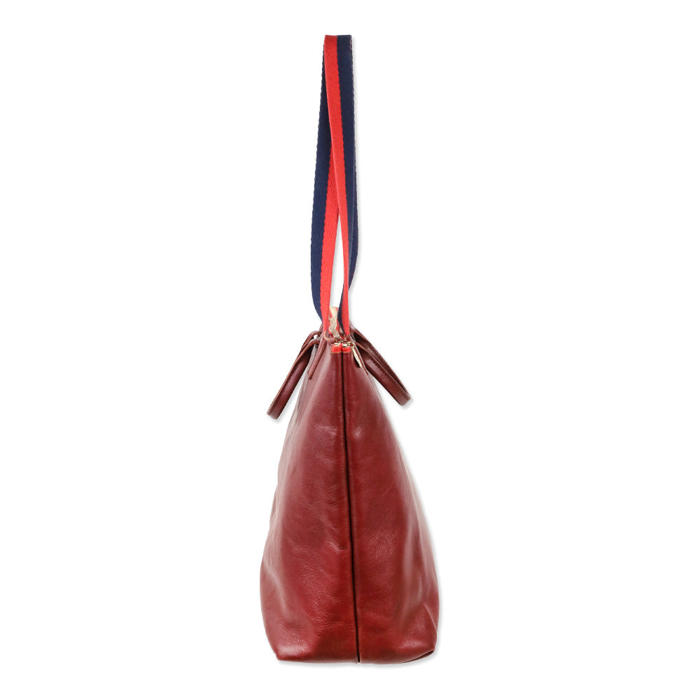 Clare V. Burgundy Le Zip Tote Bag