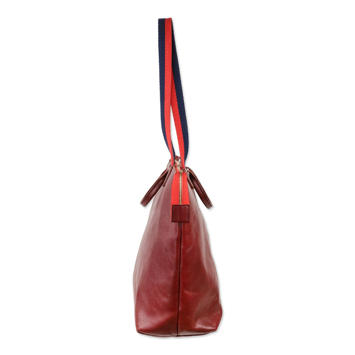 Clare V. Burgundy Le Zip Tote Bag