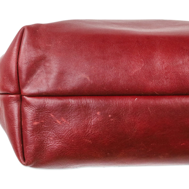 Clare V. Burgundy Le Zip Tote Bag