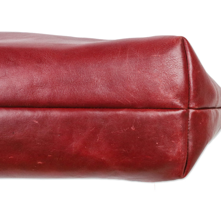 Clare V. Burgundy Le Zip Tote Bag
