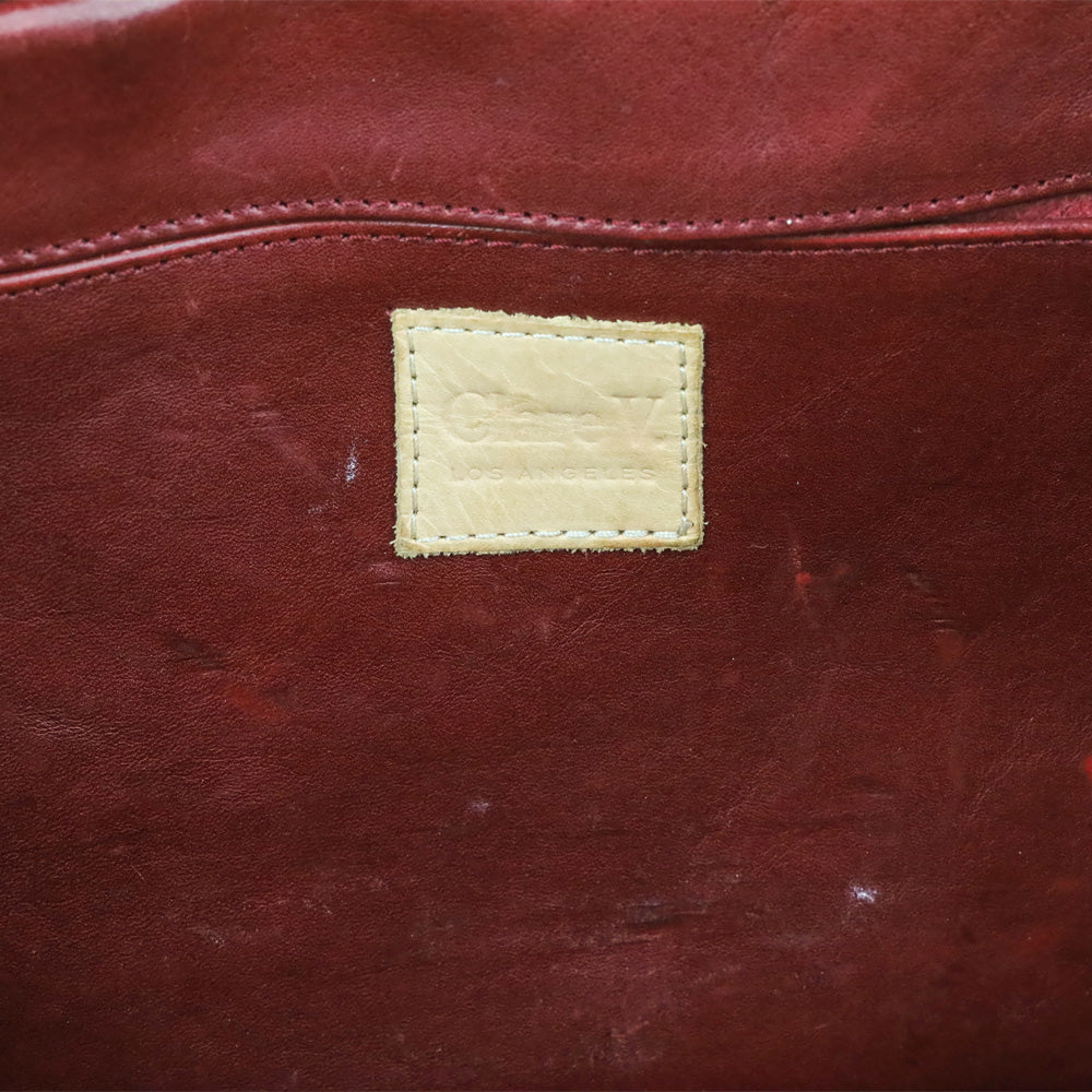 Clare V. Burgundy Le Zip Tote Bag