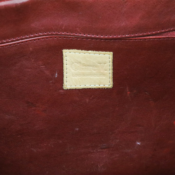 Clare V. Burgundy Le Zip Tote Bag