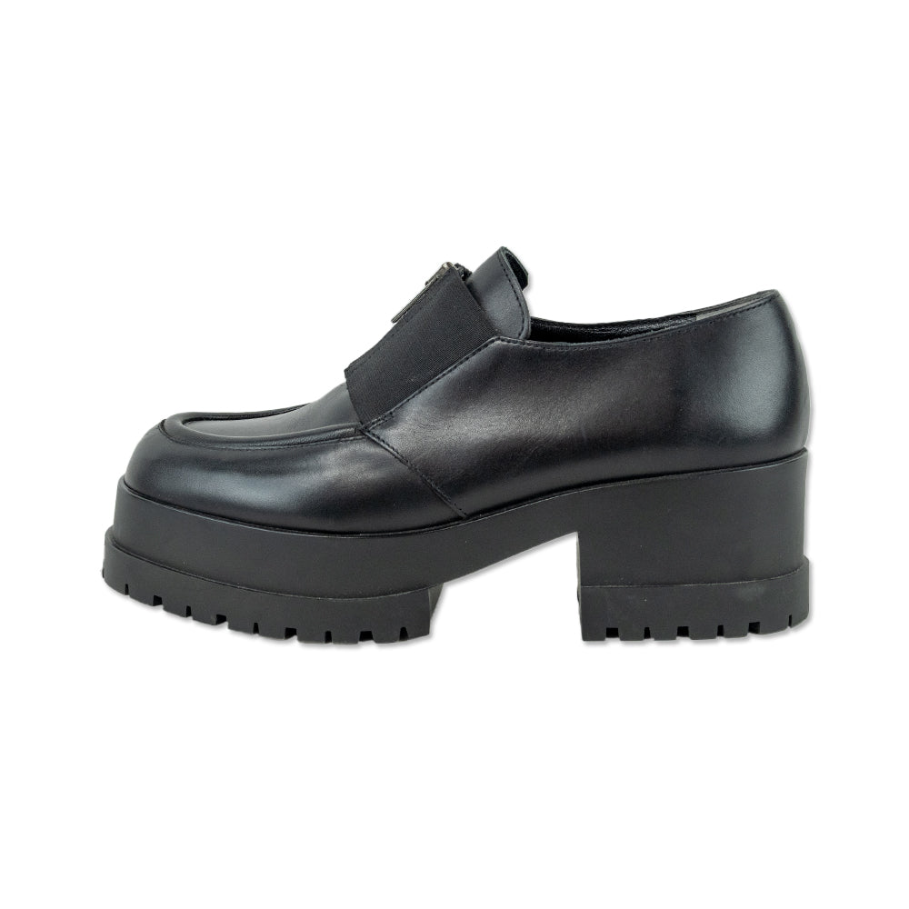 Clergerie WELL Black Leather Platform Loafers