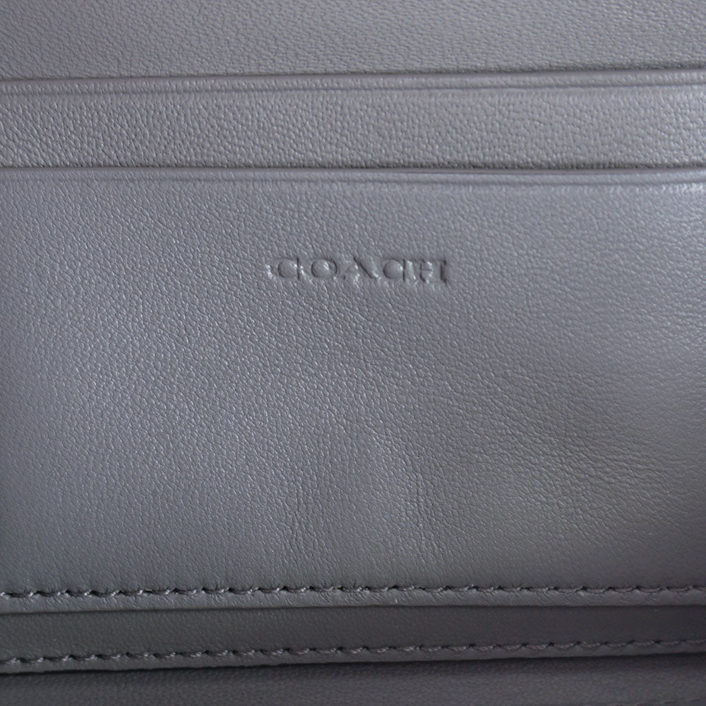 Coach Navy Glovetanned Leather Turnlock Wallet