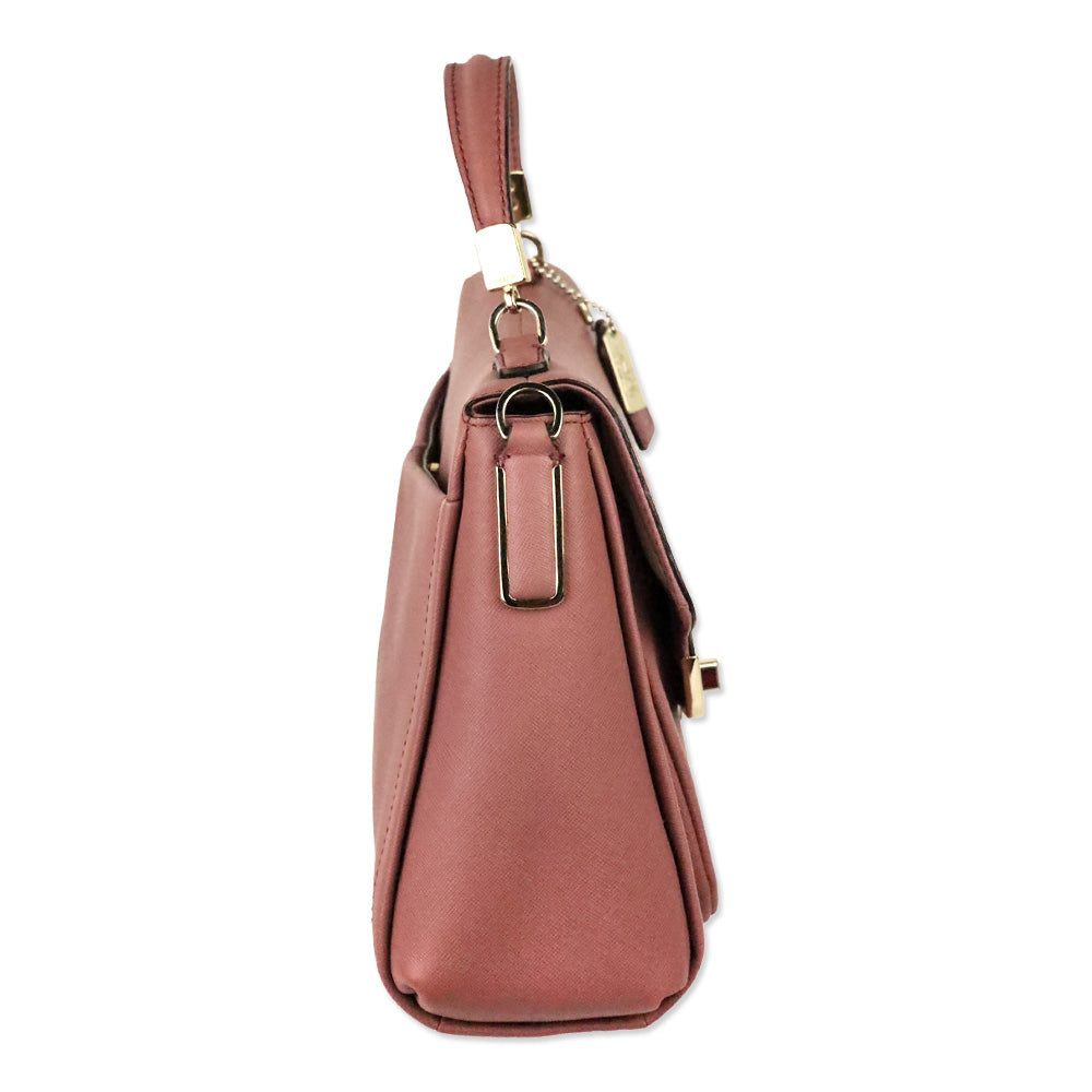 Coach 2013 Madison Sadie Mauve Pink Saffiano Leather Satchel