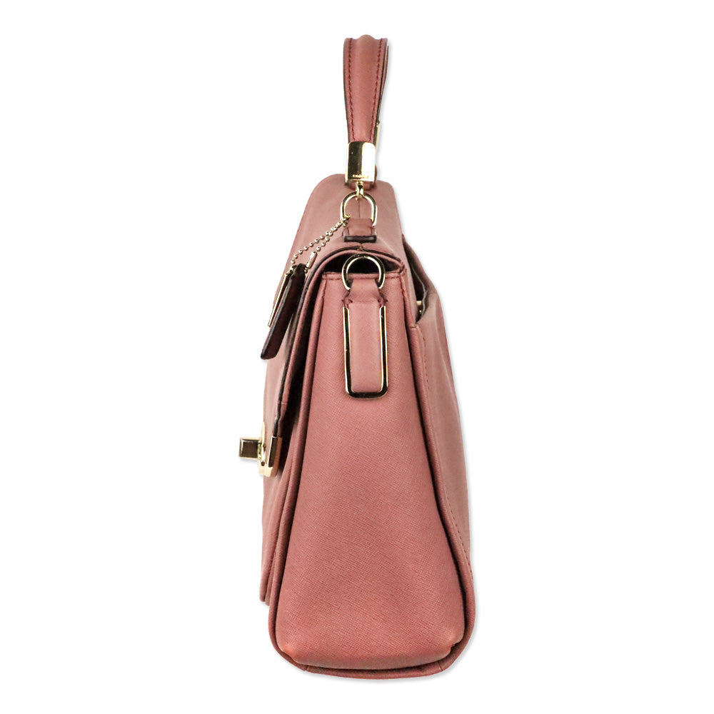 Coach 2013 Madison Sadie Mauve Pink Saffiano Leather Satchel