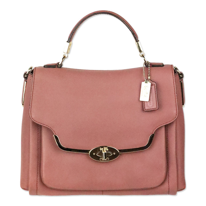 Coach 2013 Madison Sadie Mauve Pink Saffiano Leather Satchel