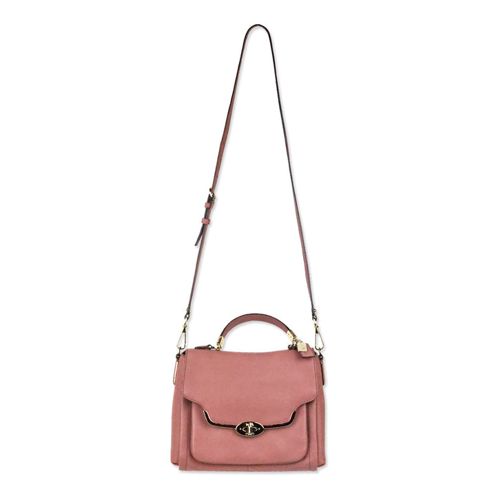 Coach 2013 Madison Sadie Mauve Pink Saffiano Leather Satchel