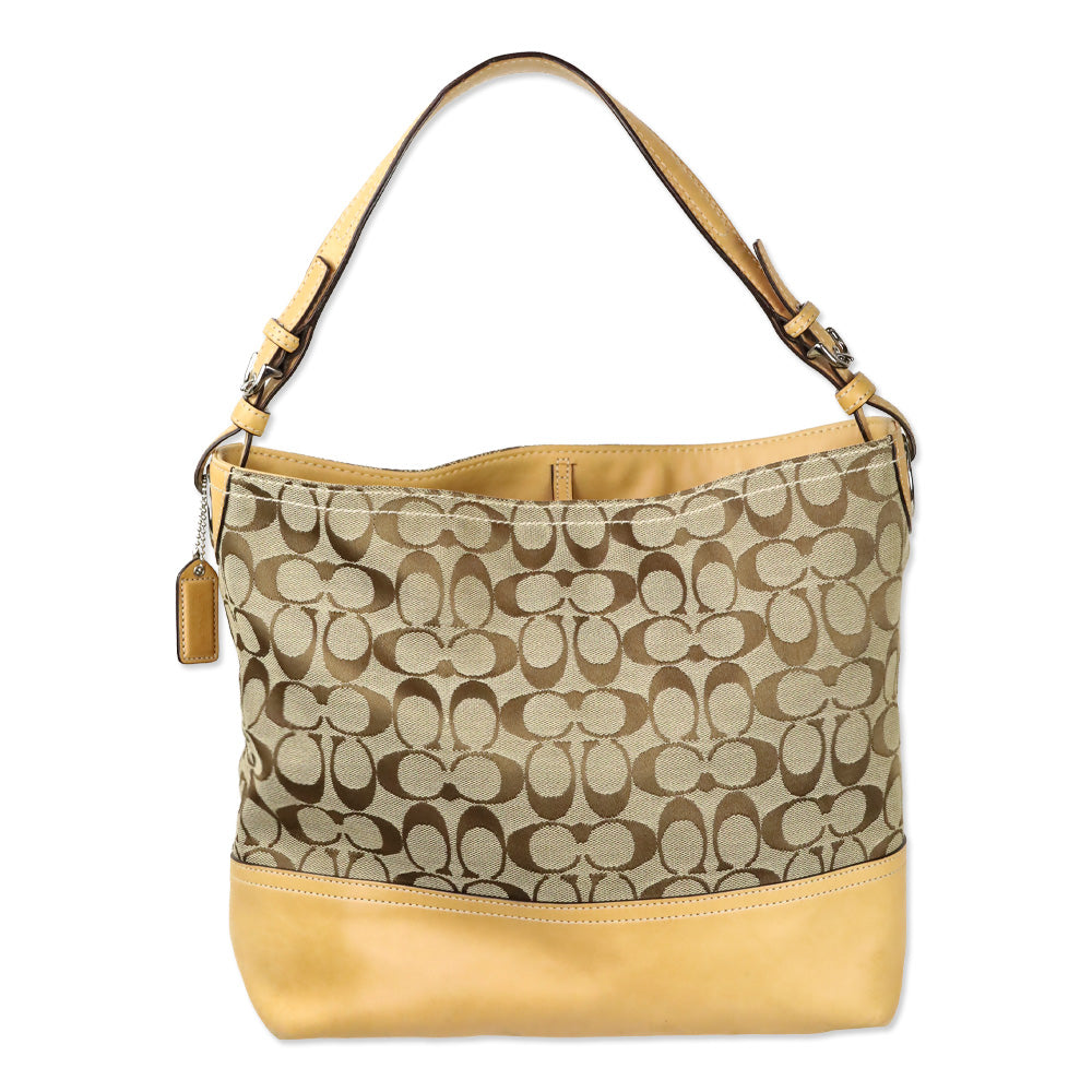 Coach 2156 Tan Signature Hobo Bag