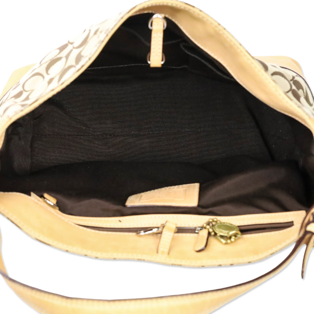 Coach 2156 Tan Signature Hobo Bag