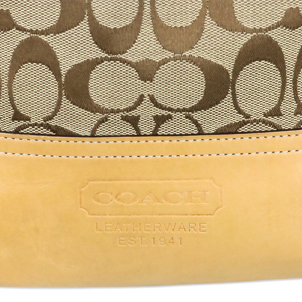 Coach 2156 Tan Signature Hobo Bag
