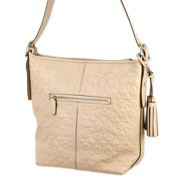 Coach 27959 Pink Legacy Embossed Leather Duffle