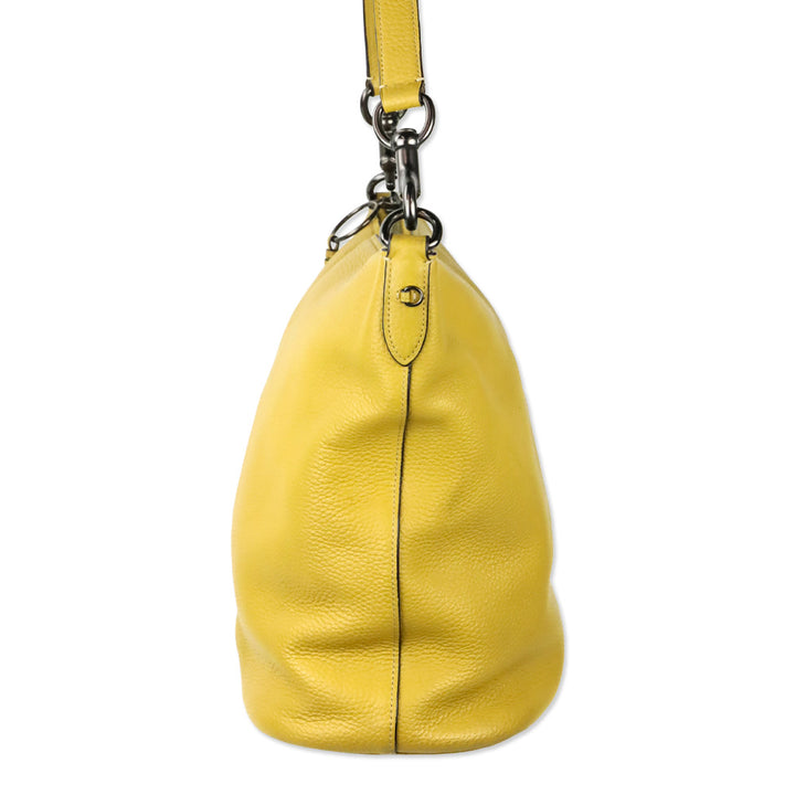 Coach 29257 Mustard Yellow Leather Large Duffle Hobo Bag