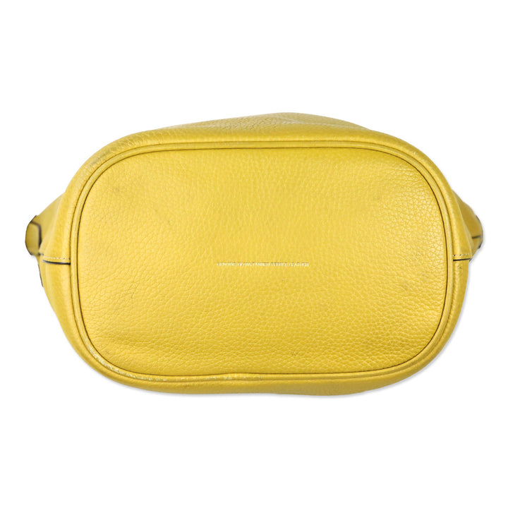 Coach 29257 Mustard Yellow Leather Large Duffle Hobo Bag