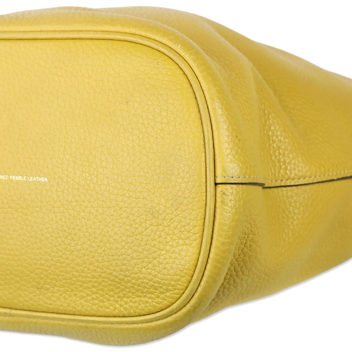 Coach 29257 Mustard Yellow Leather Large Duffle Hobo Bag