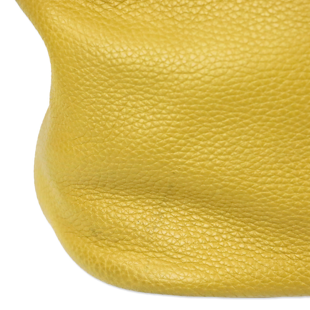 Coach 29257 Mustard Yellow Leather Large Duffle Hobo Bag