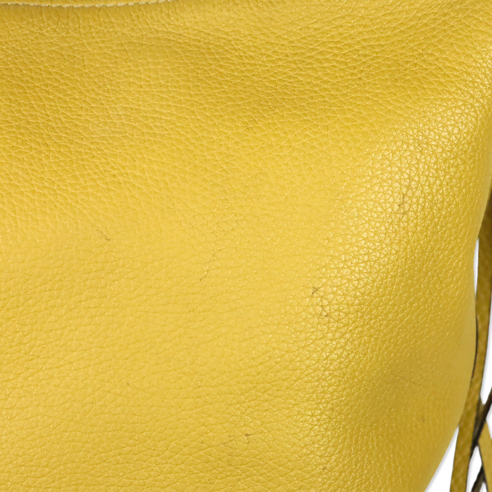 Coach 29257 Mustard Yellow Leather Large Duffle Hobo Bag