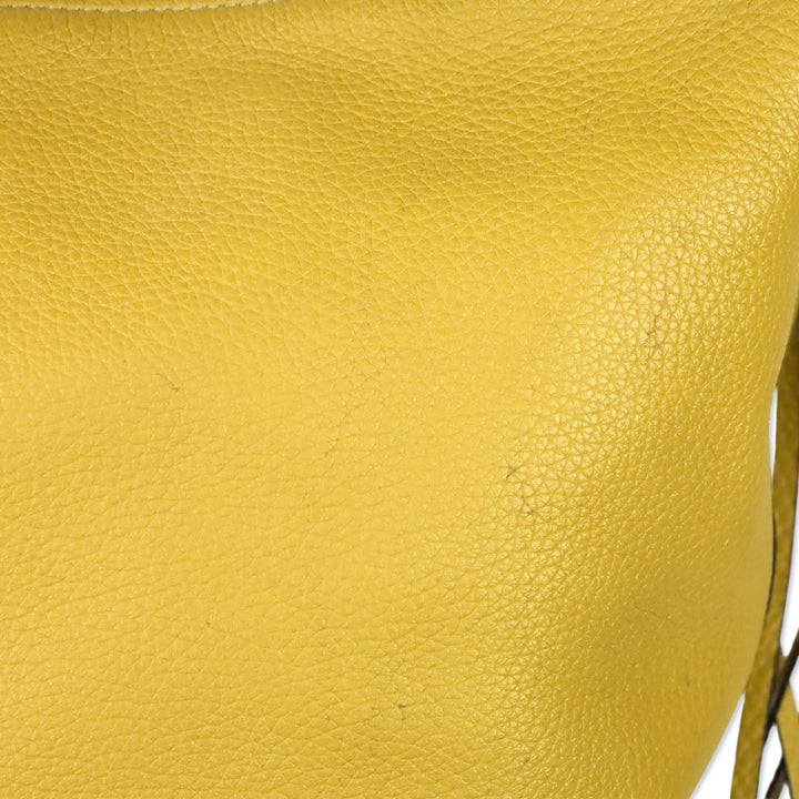 Coach 29257 Mustard Yellow Leather Large Duffle Hobo Bag