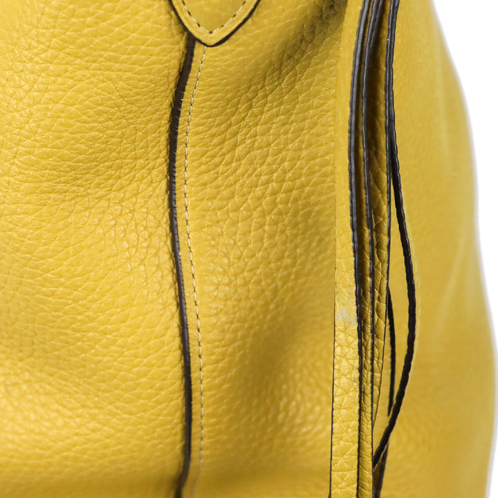 Coach 29257 Mustard Yellow Leather Large Duffle Hobo Bag