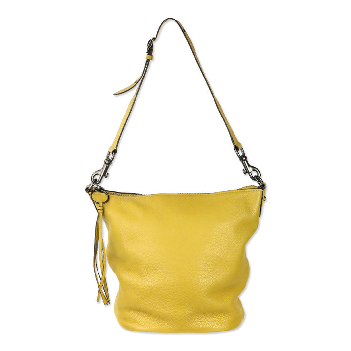 Coach 29257 Mustard Yellow Leather Large Duffle Hobo Bag