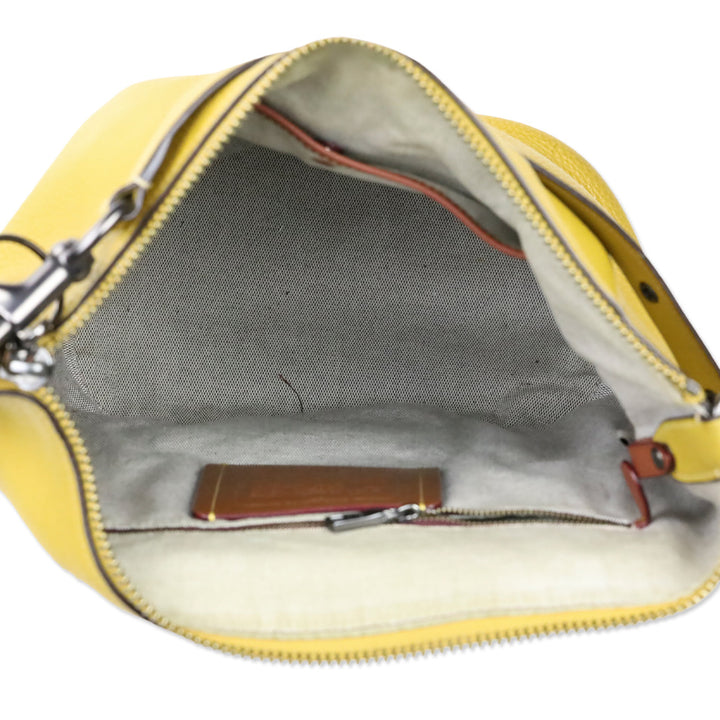Coach 29257 Mustard Yellow Leather Large Duffle Hobo Bag