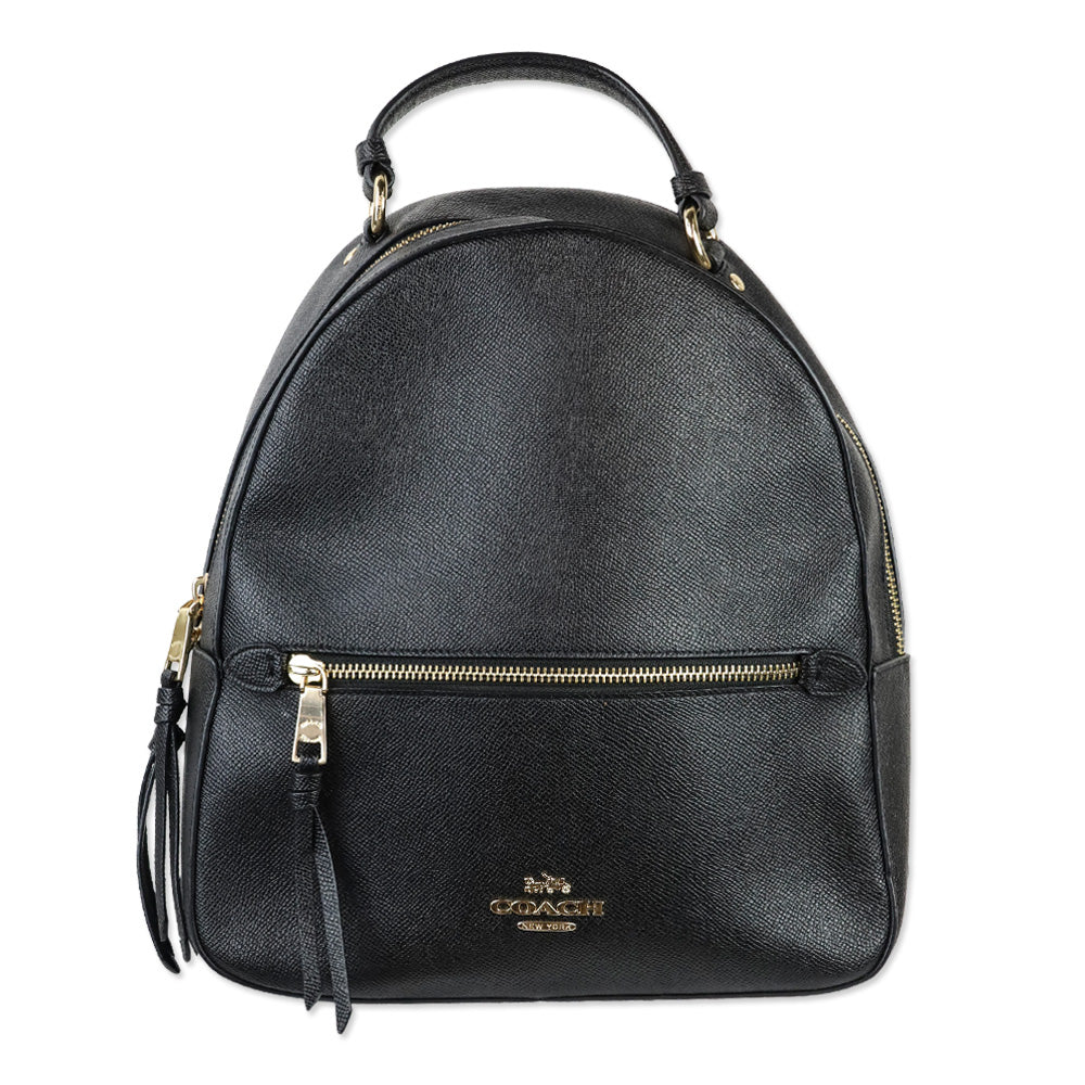 Coach 76624 Black Crossgrain Leather Jordyn Backpack 