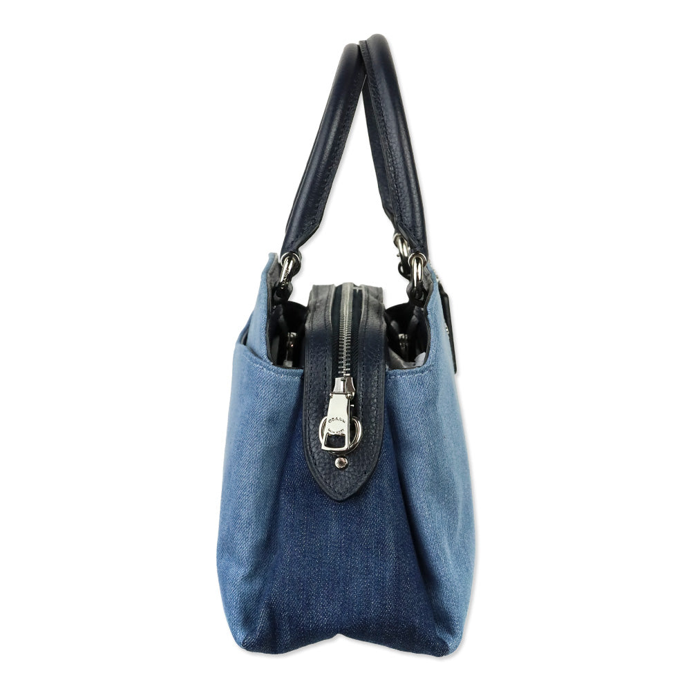 Coach 91093 Denim Mini Lillie Carryall Satchel