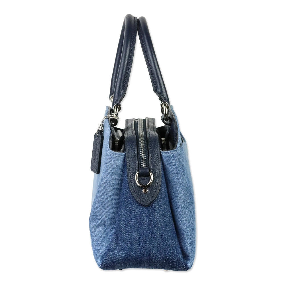 Coach 91093 Denim Mini Lillie Carryall Satchel