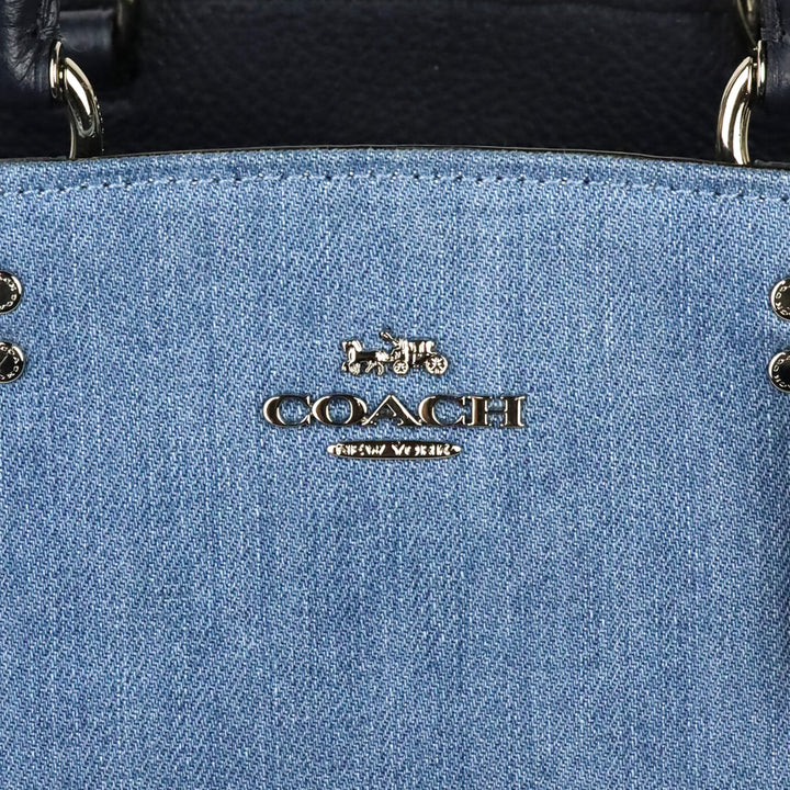 Coach 91093 Denim Mini Lillie Carryall Satchel