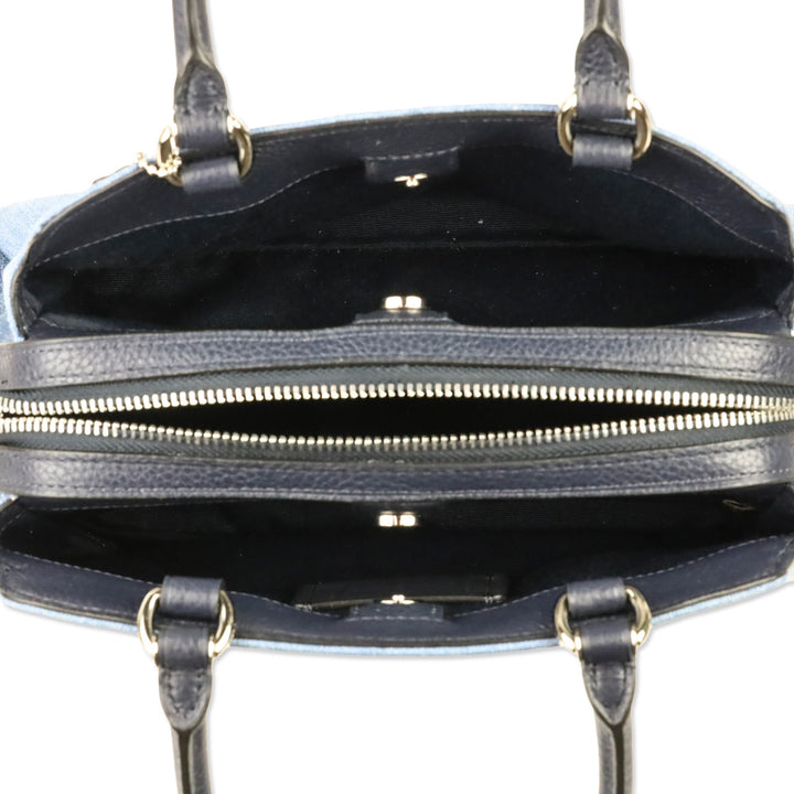 Coach 91093 Denim Mini Lillie Carryall Satchel