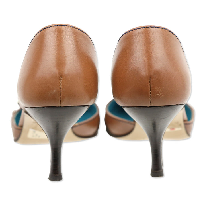 Coach Alexia Saddle Calf Leather Toggle Accent D'Orsay Pump