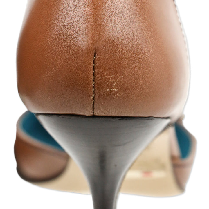 Coach Alexia Saddle Calf Leather Toggle Accent D'Orsay Pump