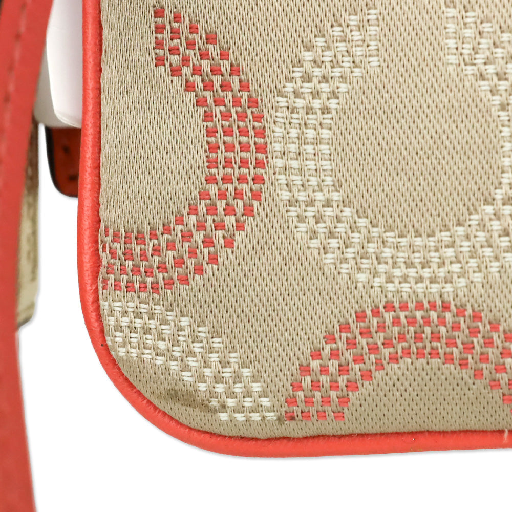 Coach Ashley Dot OP Art Khaki/Tearose Small Wristlet