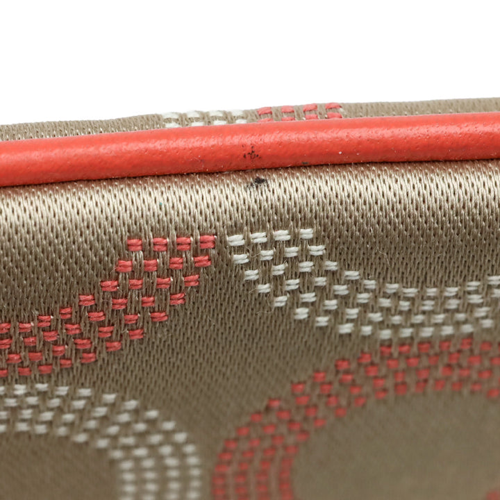 Coach Ashley Dot OP Art Khaki/Tearose Small Wristlet