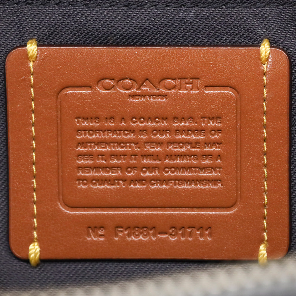 Coach Baby Blue Rose Print Leather Taylor Tote