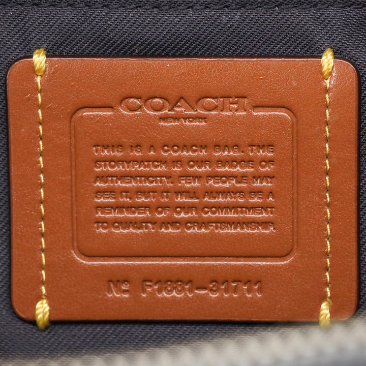 Coach Baby Blue Rose Print Leather Taylor Tote