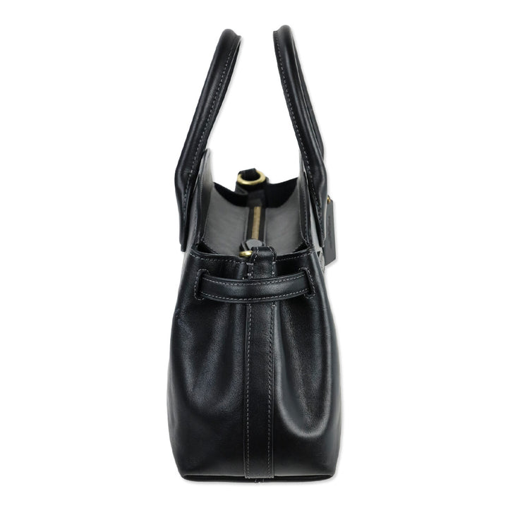 Coach Black Leather Brass Empire Carryall 26