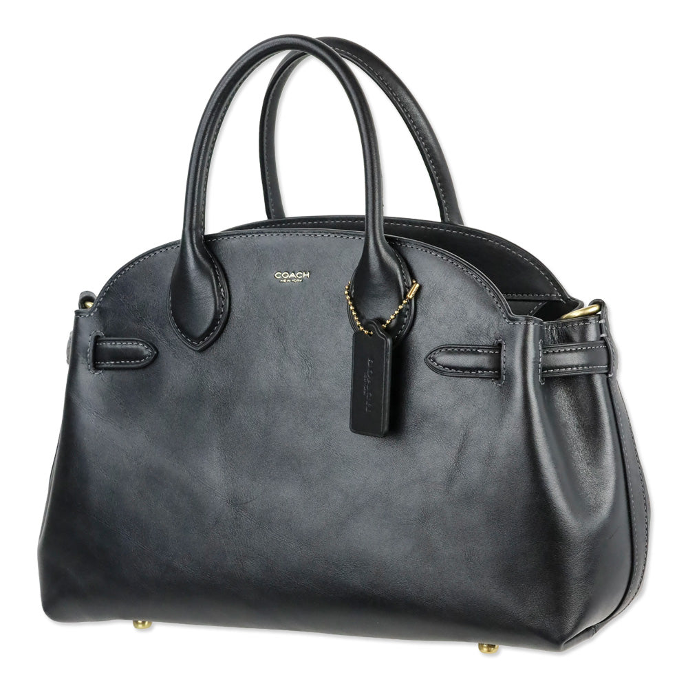 Coach Black Leather Brass Empire Carryall 26