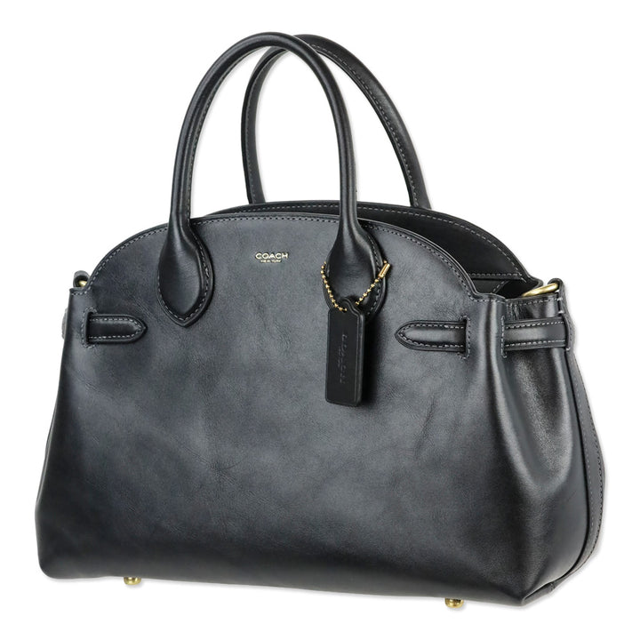 Coach Black Leather Brass Empire Carryall 26