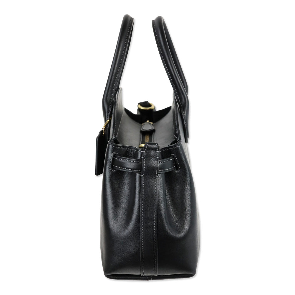 Coach Black Leather Brass Empire Carryall 26