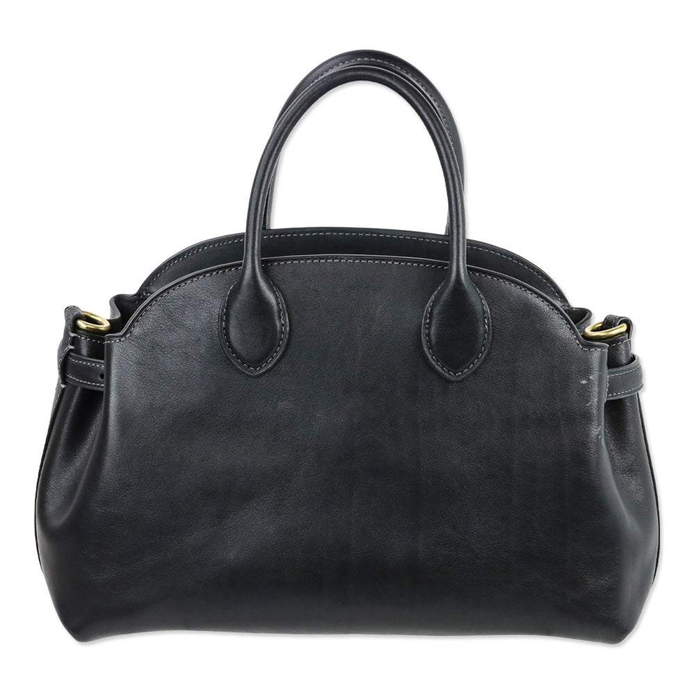 Coach Black Leather Brass Empire Carryall 26